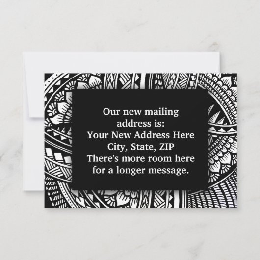 Wijziging van het adres dat we hebben verplaatst, aankondiging (Achterkant)