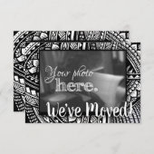 Wijziging van het adres dat we hebben verplaatst,  aankondiging (Voorkant / Achterkant)