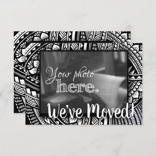 Wijziging van het adres dat we hebben verplaatst,  aankondiging (Voorkant / Achterkant)