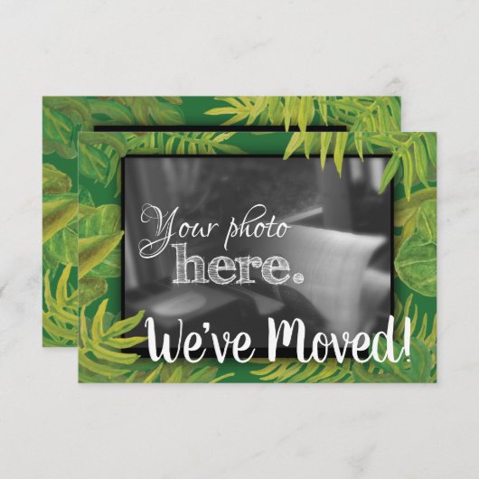 Wijziging van het adres dat we hebben verplaatst, aankondiging (Voorkant / Achterkant)