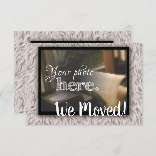 Wijziging van het adres dat we hebben verplaatst, aankondiging (Voorkant / Achterkant)