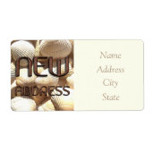 Wijziging van het adres van de zomerschalen Funny  Etiket (Voorkant)