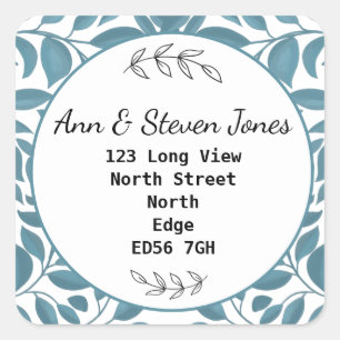 Wijziging van het adresblad met vierkante sticker