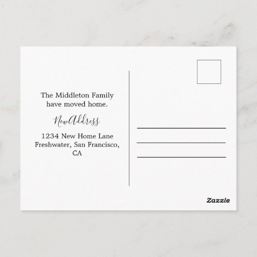 Wijziging van het Briefkaart Aangepast adressenbes (Achterkant)