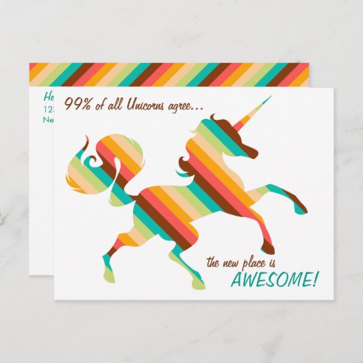 Wijziging van het Briefkaart Adres (Voorkant / Achterkant)