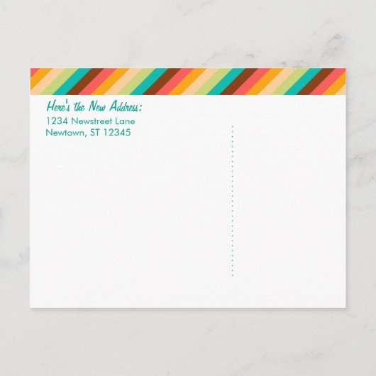 Wijziging van het Briefkaart Adres (Achterkant)