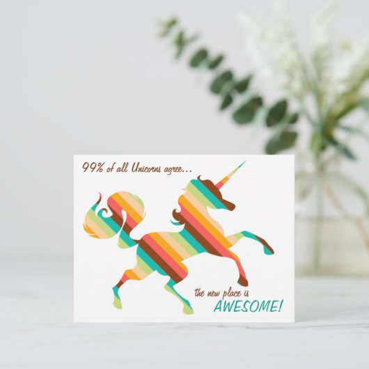 Wijziging van het Briefkaart Adres (Staand voorkant)