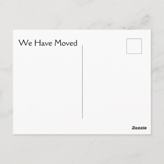 Wijziging van het Briefkaart Adres (Achterkant)