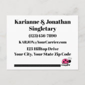 Wijziging van het Briefkaart Adres (Achterkant)