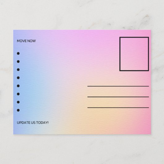 Wijziging van het Briefkaart Adres (Achterkant)