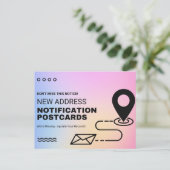 Wijziging van het Briefkaart Adres (Staand voorkant)