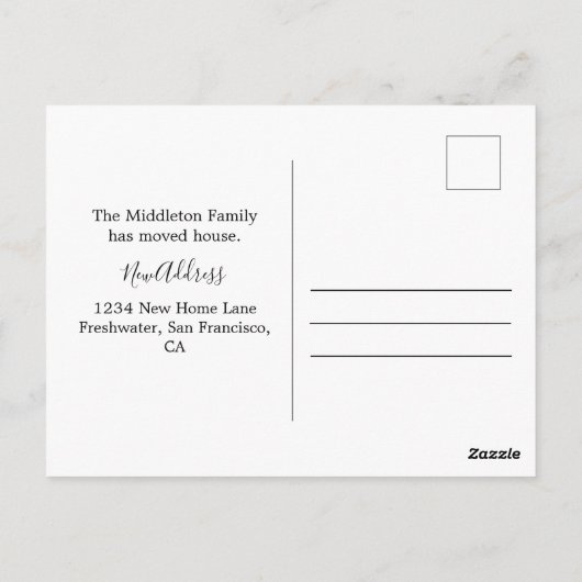 Wijziging van het Briefkaart Adres Fun Photo Custo (Achterkant)