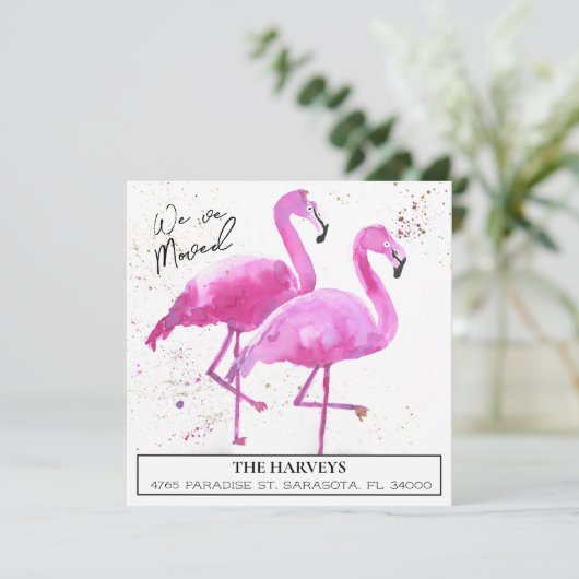 Wijziging van het briefkaart van adresaankondiging (Staand voorkant)