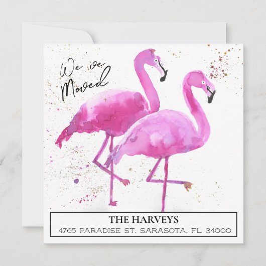 Wijziging van het briefkaart van adresaankondiging (Voorkant)