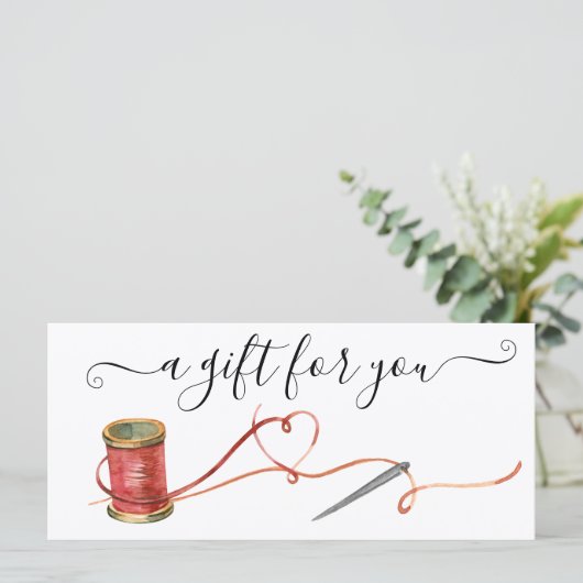 Wijziging van het Cadeaucertificaat Naaigoed (Staand voorkant)