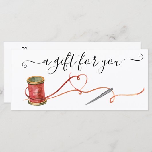 Wijziging van het Cadeaucertificaat Naaigoed (Voorkant / Achterkant)