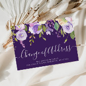 Wijziging van het script van het adres dat paarse  briefkaart