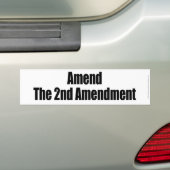 WIJZIGING VAN HET TWEEDE AMENDEMENT pro pistool co Bumpersticker (Op auto)