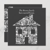 Wijziging van Nieuw Adres Huis Woonadres Aankondig Aankondiging (Voorkant / Achterkant)