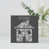 Wijziging van Nieuw Adres Huis Woonadres Mededelin Aankondiging (Staand voorkant)