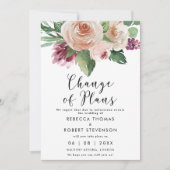 wijziging van plan boho floals bruiloft uitnodigin kaart (Voorkant)