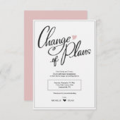 Wijziging van Plannen Aankondigingskaart Kaart (Voorkant / Achterkant)