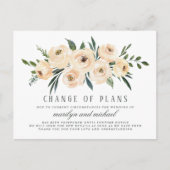 Wijziging van plannen Bijgewerkte plannen voor uit Uitnodiging Briefkaart (Voorkant)