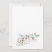 Wijziging van plannen blauw floraal baby shower pe kaart (Achterkant)