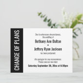 Wijziging van plannen Bold Postponed Wedding Card Kaart (Staand voorkant)
