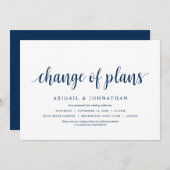 Wijziging van plannen, bruiloft Verander de datum Kaart (Voorkant / Achterkant)