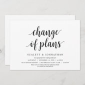 Wijziging van plannen, bruiloft Verander de datumk Kaart (Voorkant / Achterkant)