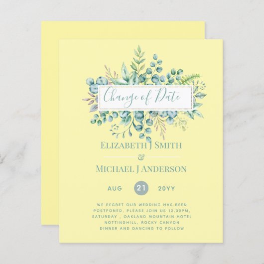 Wijziging van plannen Datum Greenery Eucalyptus Ev (Voorkant / Achterkant)