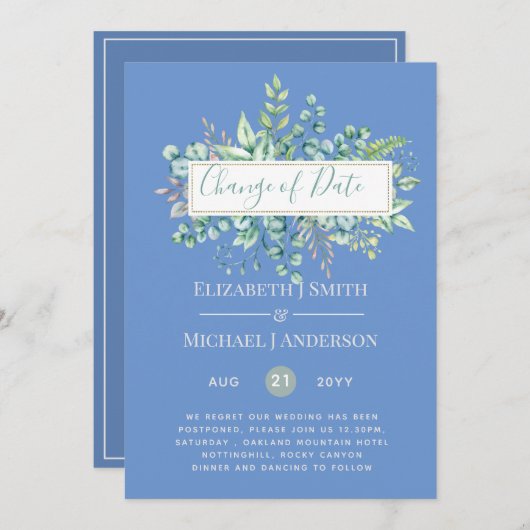 Wijziging van plannen Datum Greenery Eucalyptus Ev (Voorkant / Achterkant)