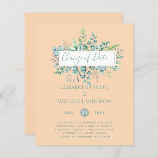 Wijziging van plannen Datum Greenery Eucalyptus Ev (Voorkant / Achterkant)