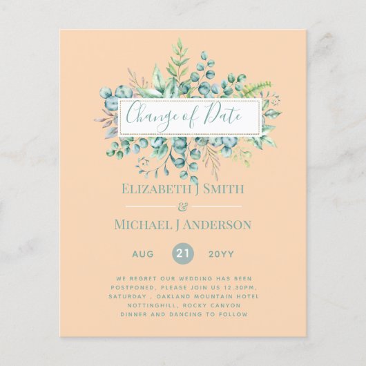 Wijziging van plannen Datum Greenery Eucalyptus Ev (Voorkant)