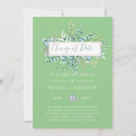 Wijziging van plannen Datum Greenery Eucalyptus Ev (Voorkant)