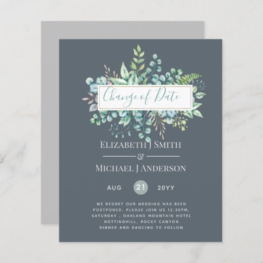 Wijziging van plannen Datum Greenery Eucalyptus Ev (Voorkant / Achterkant)