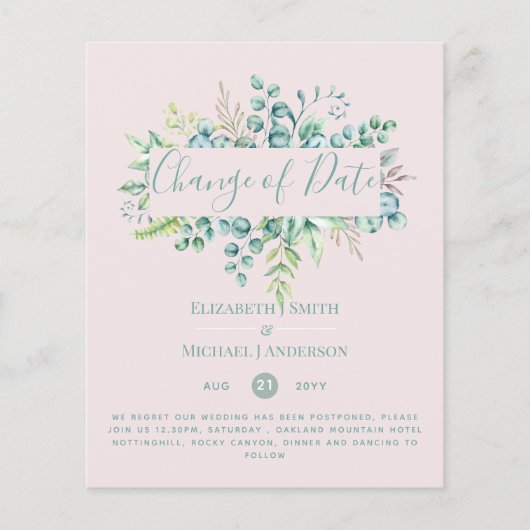 Wijziging van plannen Datum Greenery Eucalyptus Ev (Voorkant)