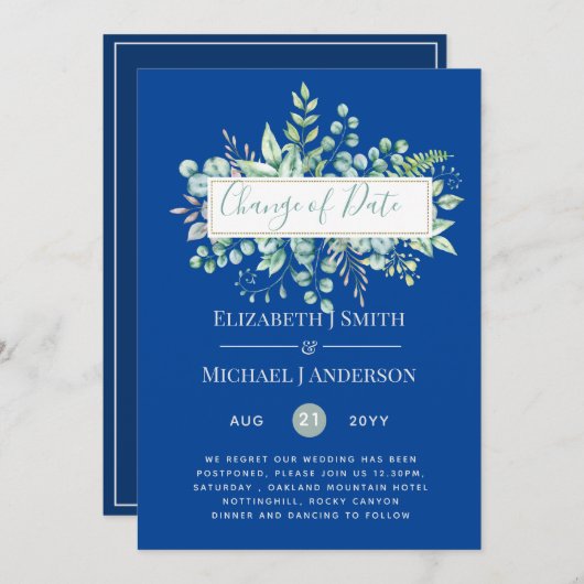 Wijziging van plannen Datum Greenery Eucalyptus Ev (Voorkant / Achterkant)