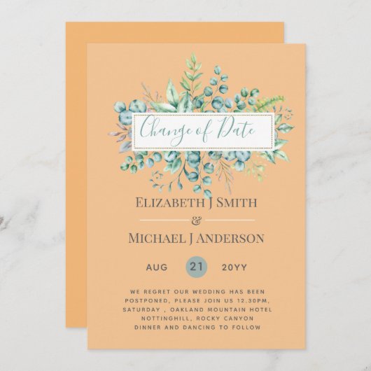 Wijziging van plannen Datum Greenery Eucalyptus Ev (Voorkant / Achterkant)