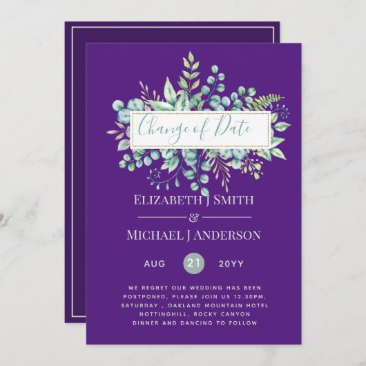 Wijziging van plannen Datum Greenery Eucalyptus Ev (Voorkant / Achterkant)