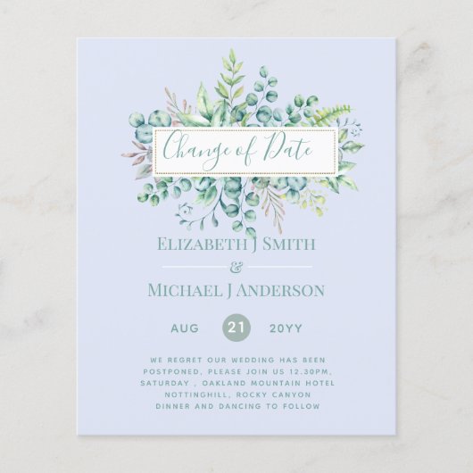 Wijziging van plannen Datum Greenery Eucalyptus Ev (Voorkant)