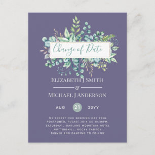 Wijziging van plannen Datum Greenery Eucalyptus Ev Briefkaart