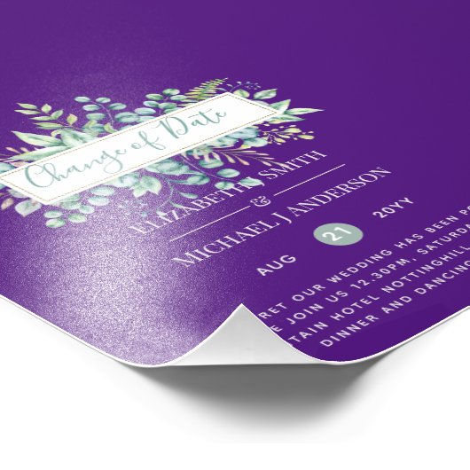 Wijziging van plannen Datum Greenery Eucalyptus Ev Foto Afdruk (Hoek)