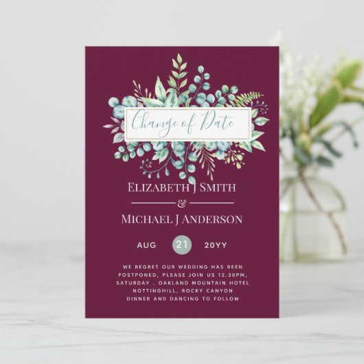 Wijziging van plannen Datum Groene decoratie Eucal (Staand voorkant)