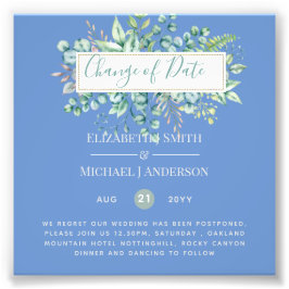 Wijziging van plannen Datum Groene planten Eucalyp Foto Afdruk