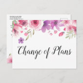 Wijziging van Plannen Datum Uitgesteld Geannuleerd Aankondigingskaart (Voorkant / Achterkant)