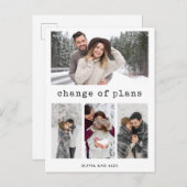 Wijziging van plannen | Eenvoudige tekst voor schr Briefkaart (Voorkant / Achterkant)