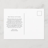 Wijziging van plannen | Eenvoudige tekst voor schr Briefkaart (Achterkant)