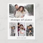 Wijziging van plannen | Eenvoudige tekst voor schr Briefkaart (Voorkant)